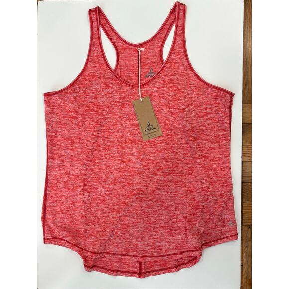 NWT-  PRANA Tank Top Size Medium - "Revere" - Heathered Red - Picture 2 of 5